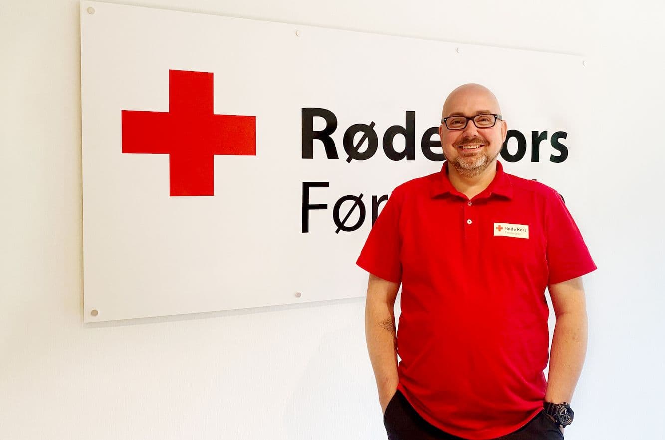 FORNØYD: - Videocation er en fremoverlent og profesjonell samarbeidspartner  med et spennende konsept, sier fagsjef Jørn Thommasen i Røde Kors Førstehjelp.