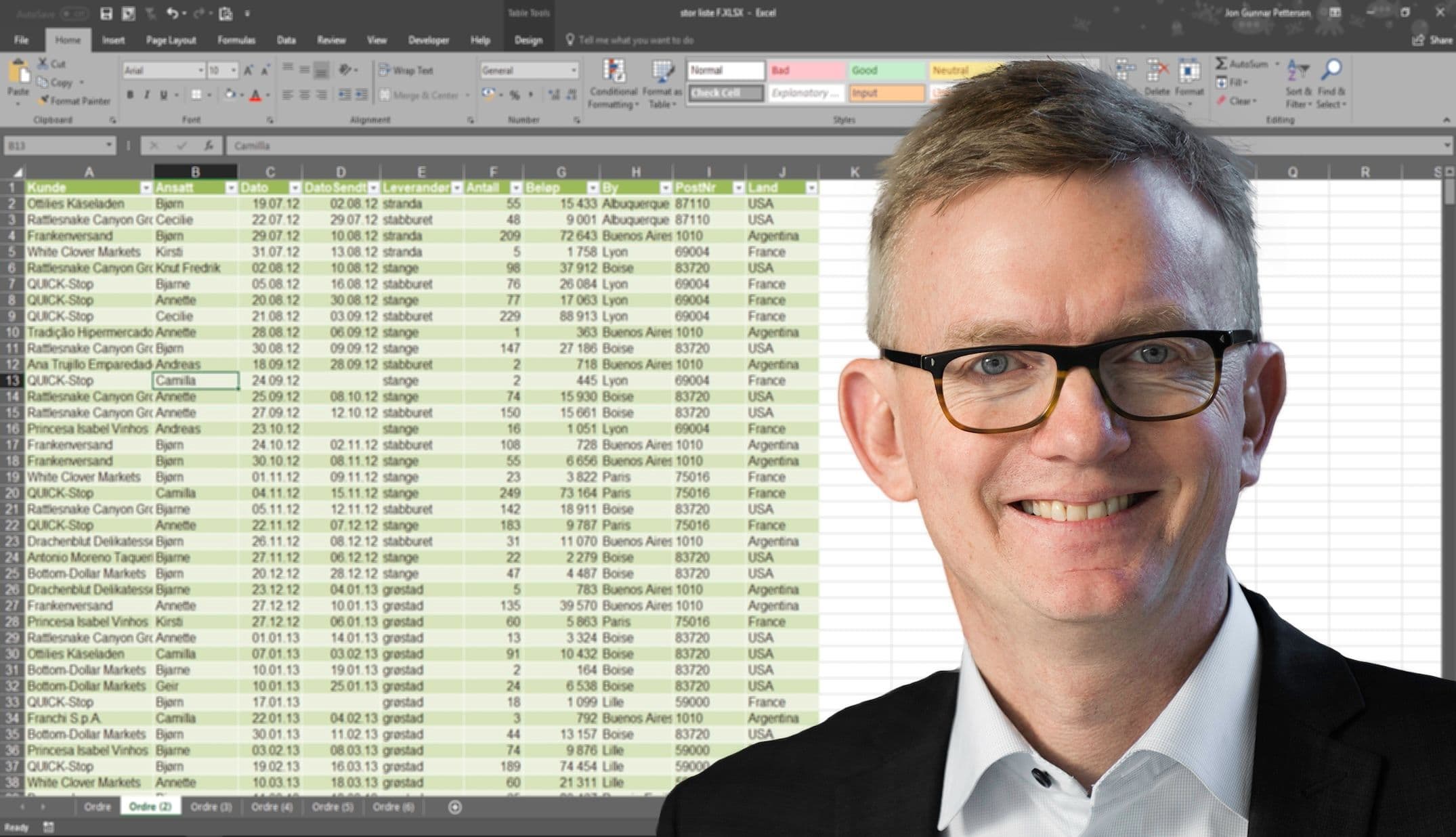 Videocation-ekspert Jon-Gunnar Pettersen gir deg 7 smarte Excel-triks i dette blogginnlegget